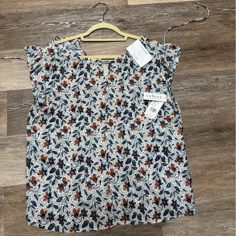 VELVET by Graham & Spencer —Rosetta Floral Printed Blouse
